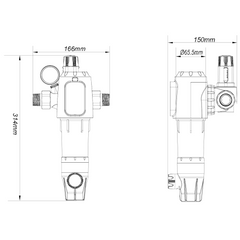 Samočistiaci filter S-CLEAN PLV, 40 mikrónov, 3m3/h, regulátor tlaku