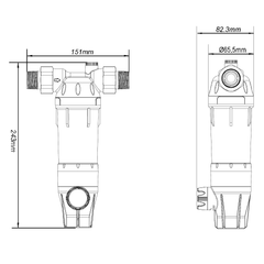S-CLEAN ECO samočistiaci filter, 40 mikrónov, 3 m3/h